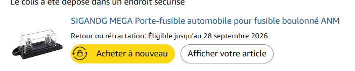 Capture de commande du porte-fusible MEGA SIGANDG